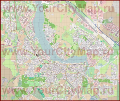 Подробная карта города Росток