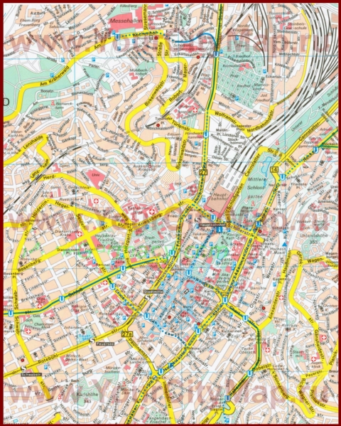 Туристическая карта Штутгарта