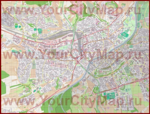 Подробная карта города Ульм