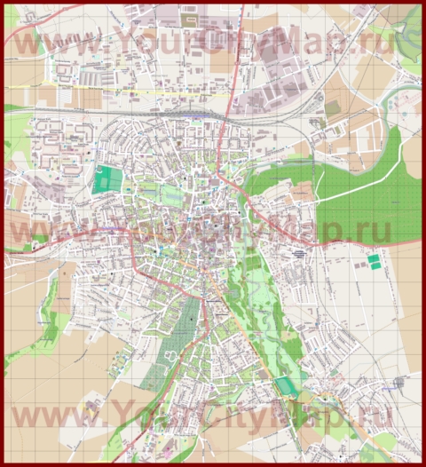 Подробная карта города Веймар