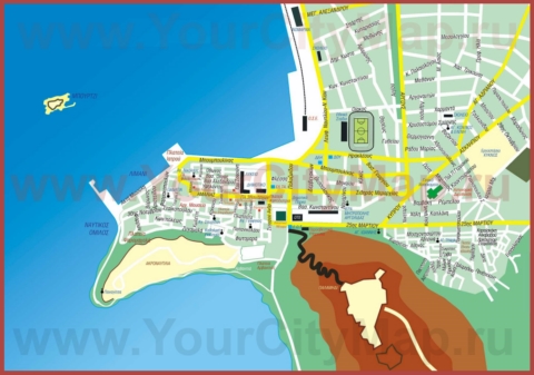 Туристическая карта города Нафплион