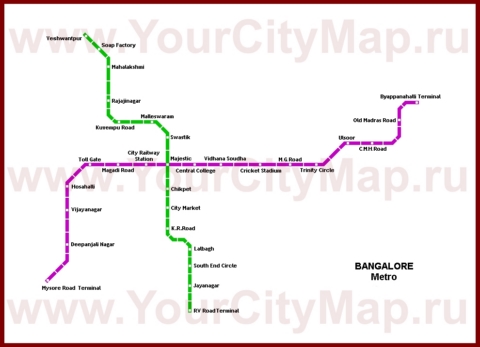 Карта метро Бангалора