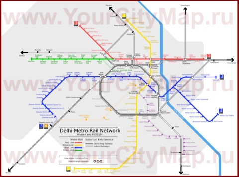 Карта метро Дели
