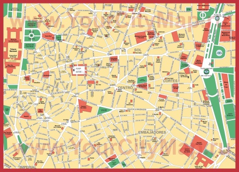 Карта города Мадрид