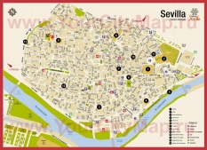 Туристическая карта Севильи с достопримечательностями