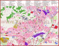 Карта Бергамо с отелями и достопримечательностями