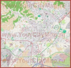 Подробная карта города Бергамо