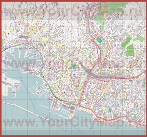 Подробная карта города Генуя