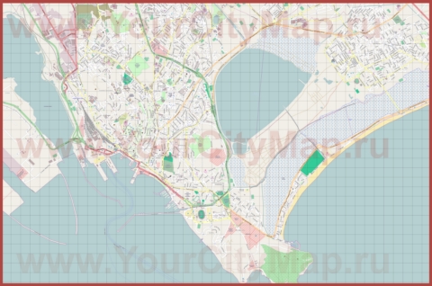 Подробная карта города Кальяри