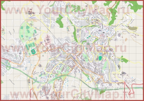 Подробная карта города Перуджа