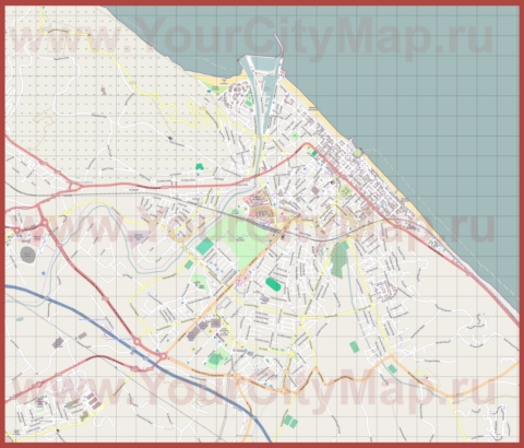 Подробная карта города Пезаро