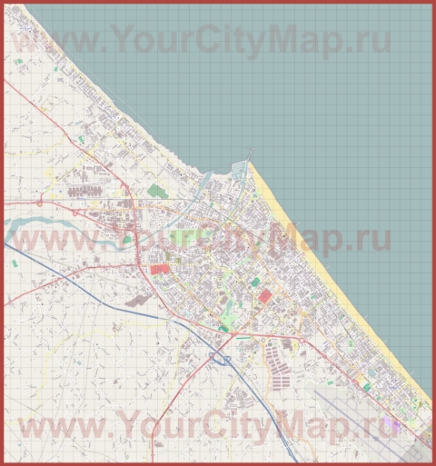 Подробная карта города Римини