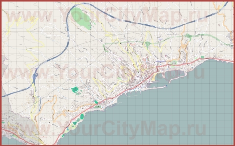 Подробная карта города Сан-Ремо