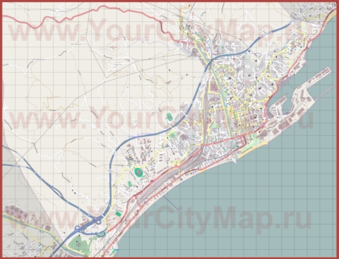 Подробная карта города Савона