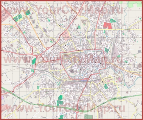 Подробная карта города Тревизо