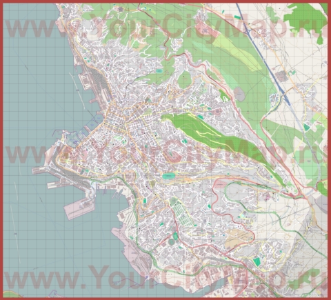 Подробная карта города Триест