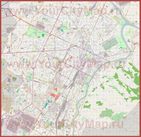 Подробная карта города Турин