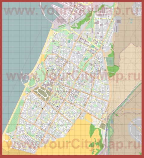 Подробная карта города Ашдод