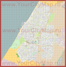 Подробная карта города Ашкелон