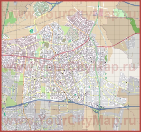 Подробная карта города Петах-Тиква