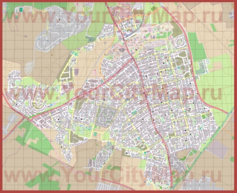 Подробная карта города Реховот