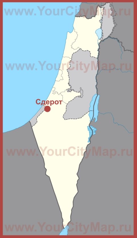 Сдерот на карте Израиля