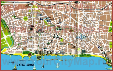 Карта Тель-Авива на русском языке