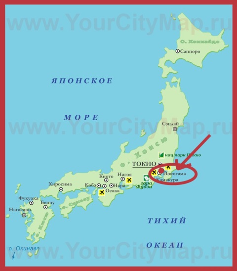 Йокогама на карте мира