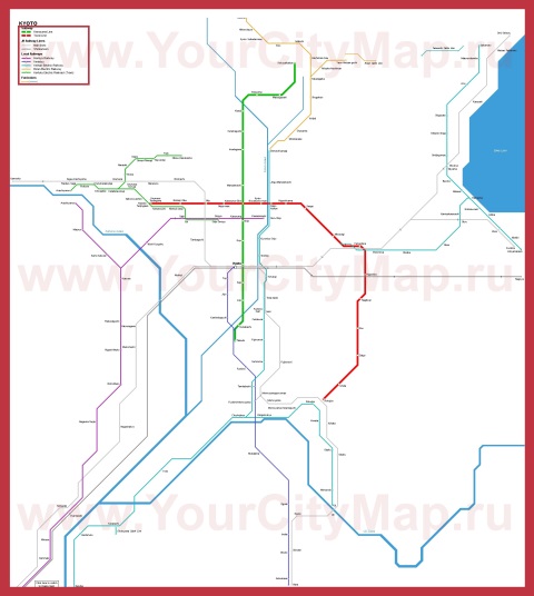 Схема - карта метро Киото