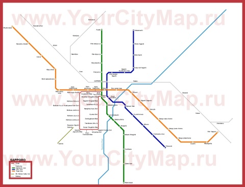 Схема - карта метро Саппоро