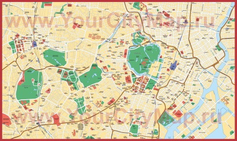 Подробная карта города Токио