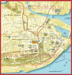 Подробная карта города Квебек