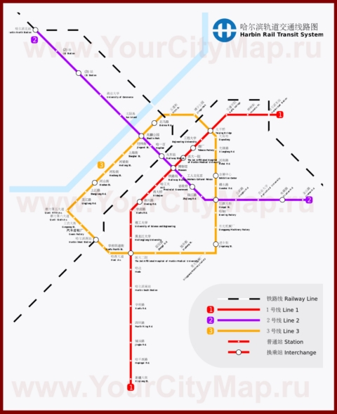 Карта метро Харбина