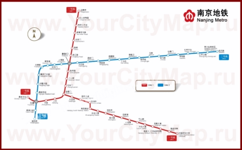 Карта метро Нанкина