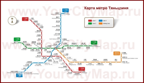 Карта метро Тяньцзиня