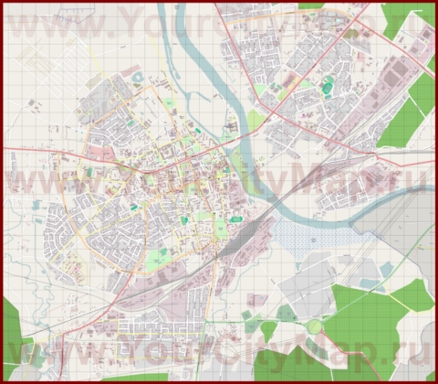 Подробная карта города Елгава