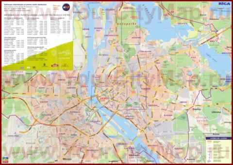 Подробная карта Риги с улицами