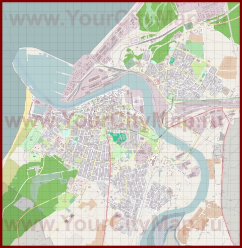 Подробная карта города Вентспилс