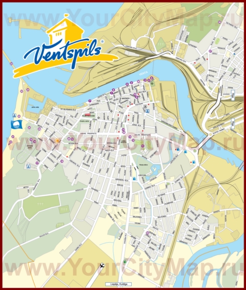 Туристическая карта Вентспилса