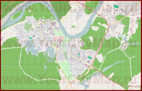 Подробная карта города Друскининкай
