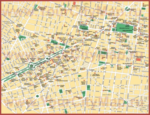 Подробная карта города Мехико