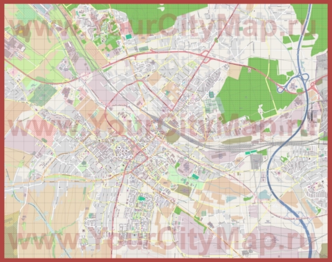 Подробная карта города Гливице