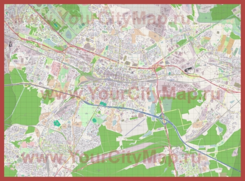Подробная карта города Катовице