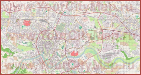 Подробная карта города Краков