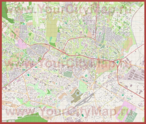 Подробная карта города Люблин