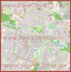Подробная карта города Познань