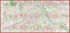 Подробная карта города Варшава с улицами