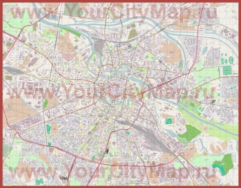Подробная карта города Вроцлав