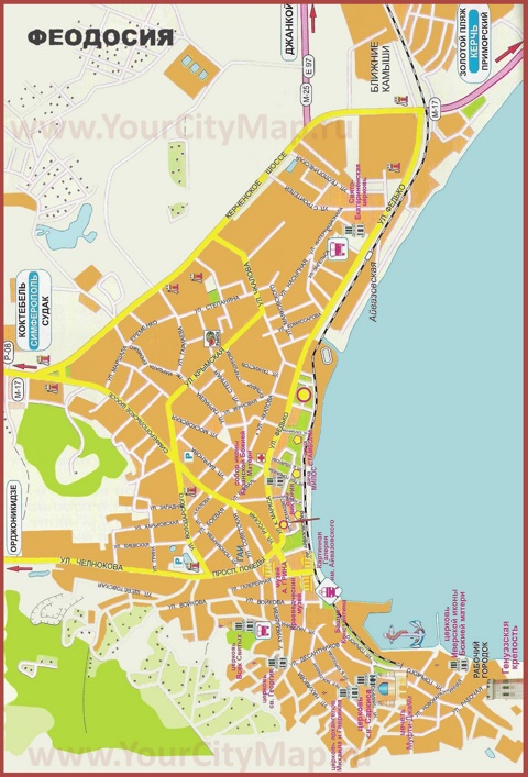 Карта города Феодосия