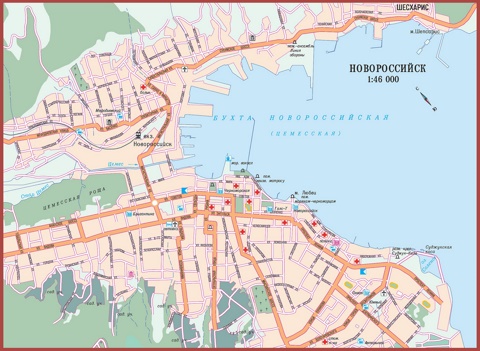 Карта дорог Новороссийска
